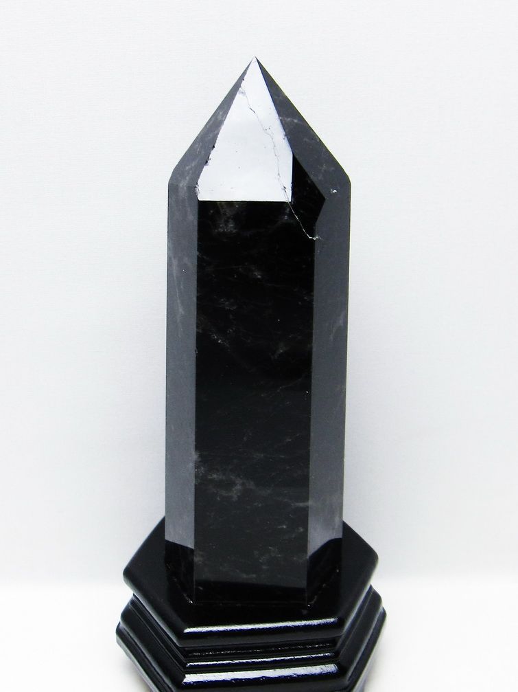 1.5Kg モリオン 純天然 黒水晶 六角柱 [t43-8926] 1枚目