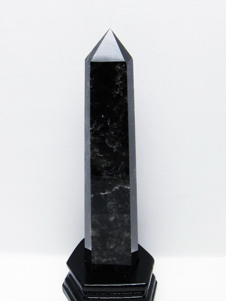 モリオン 純天然 黒水晶 六角柱 [t43-8927] 1枚目