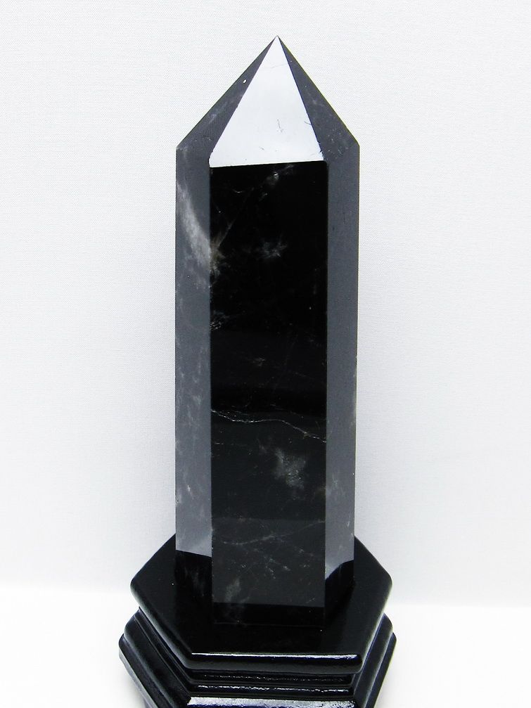 1.2Kg モリオン 純天然 黒水晶 六角柱 [t43-8928] 1枚目