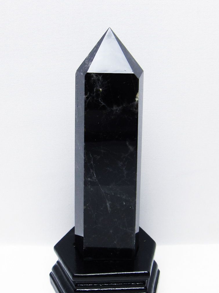 モリオン 純天然 黒水晶 六角柱 [t43-8935] 1枚目