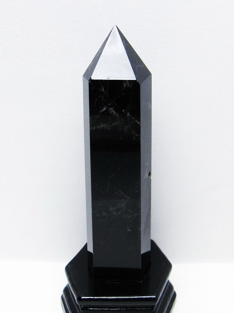 モリオン 純天然 黒水晶 六角柱 [t43-8937] 1枚目