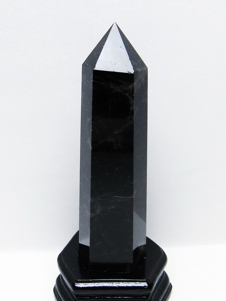 モリオン 純天然 黒水晶 六角柱 [t43-8941] 1枚目