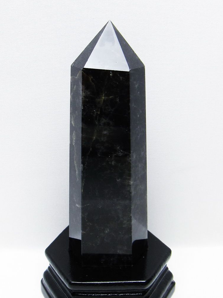 モリオン 純天然 黒水晶 六角柱 [t43-8942] 1枚目