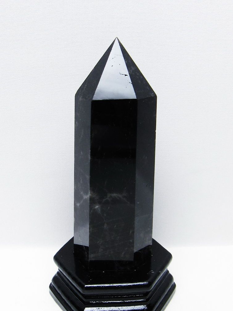 モリオン 純天然 黒水晶 六角柱 [t43-8943] 1枚目
