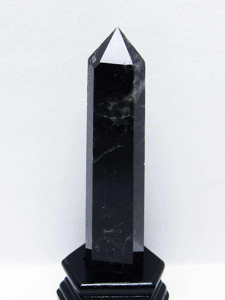 モリオン 純天然 黒水晶 六角柱 [t43-8945] 1枚目