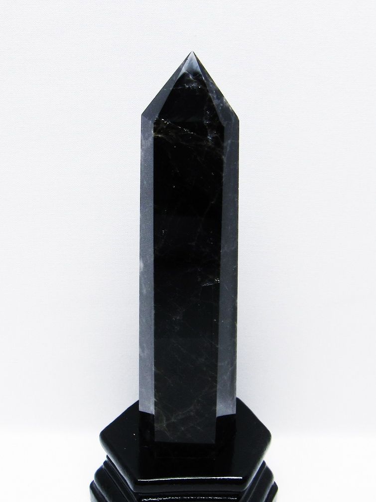 モリオン 純天然 黒水晶 六角柱 [t43-8946] 1枚目