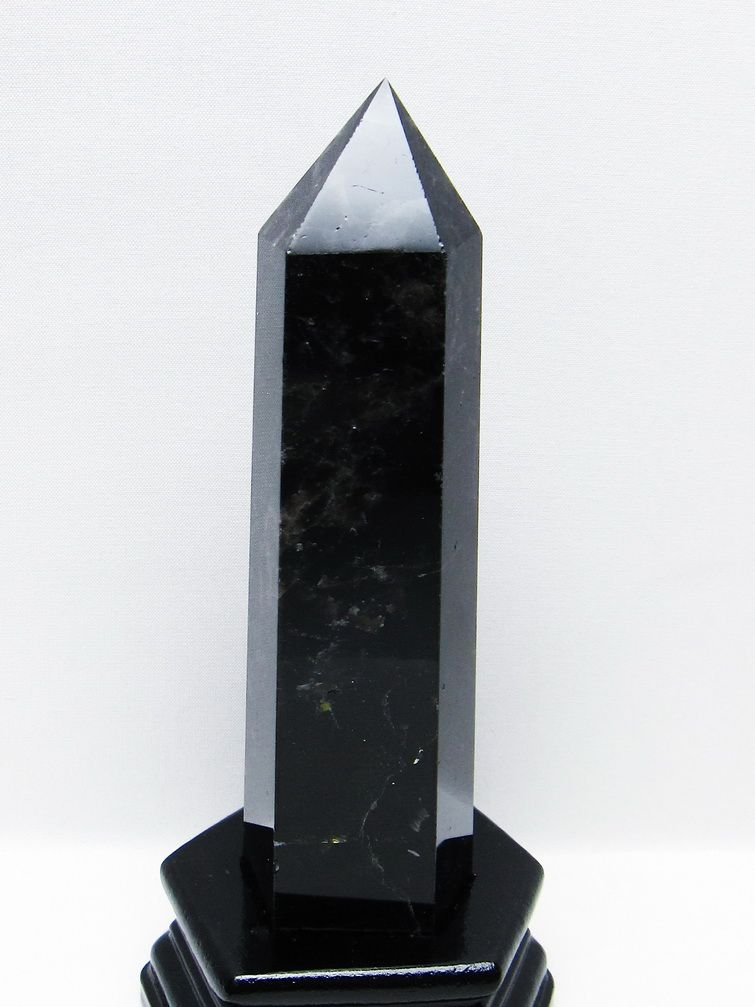 モリオン 純天然 黒水晶 六角柱 [t43-8949] 1枚目