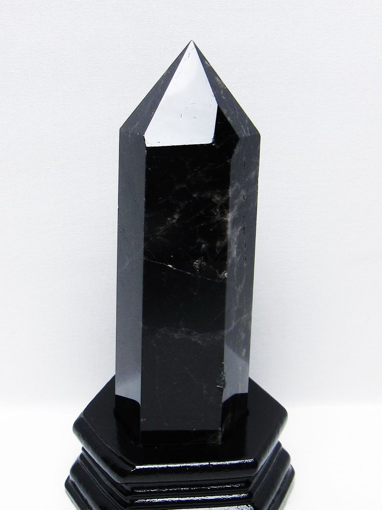 モリオン 純天然 黒水晶 六角柱 [t43-8952] 1枚目