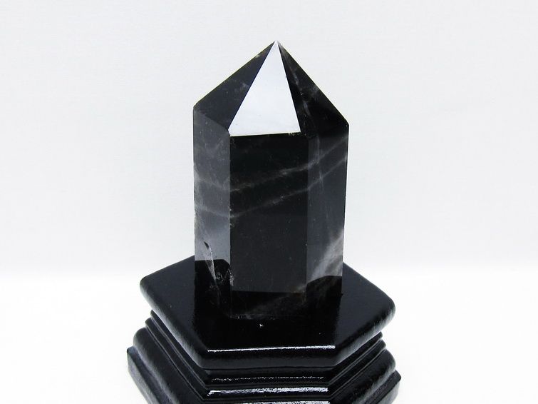 モリオン 純天然 黒水晶 六角柱 [t43-8954] 1枚目