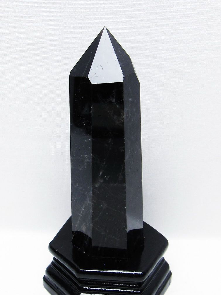 モリオン 純天然 黒水晶 六角柱 [t43-8958] 1枚目