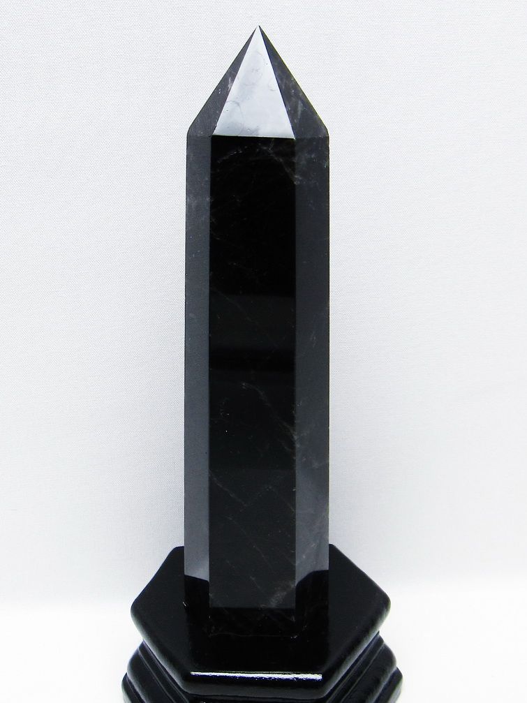 モリオン 純天然 黒水晶 六角柱 [t43-8961] 1枚目