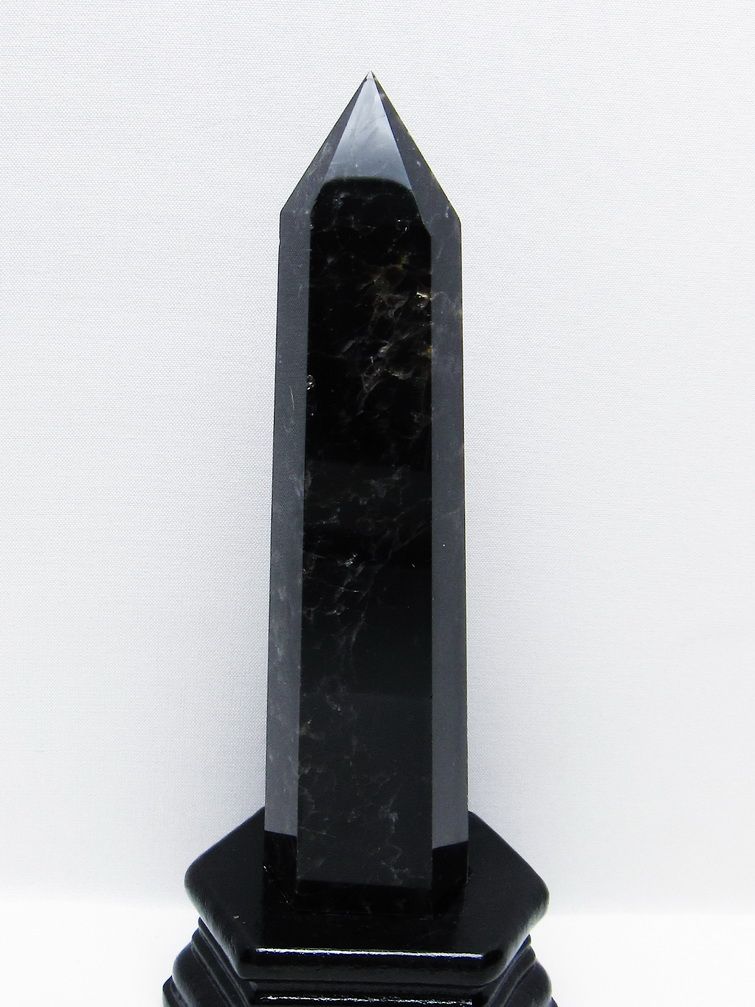 モリオン 純天然 黒水晶 六角柱 [t43-8962] 1枚目
