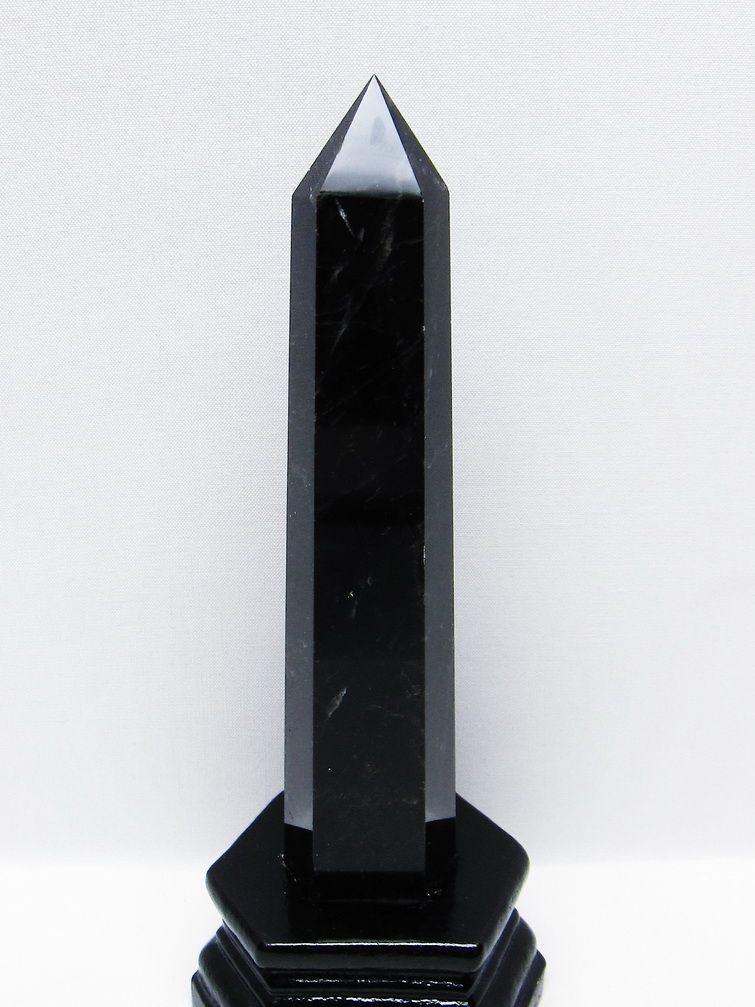 モリオン 純天然 黒水晶 六角柱 [t43-8963] 1枚目