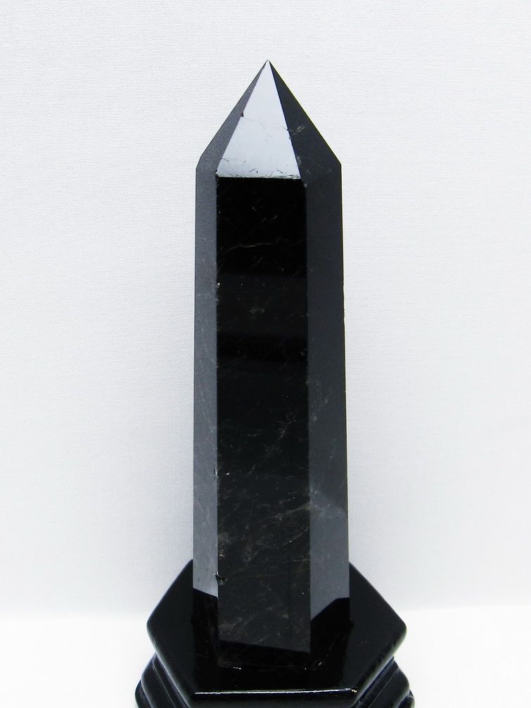 モリオン 純天然 黒水晶 六角柱 [t43-8964] 1枚目