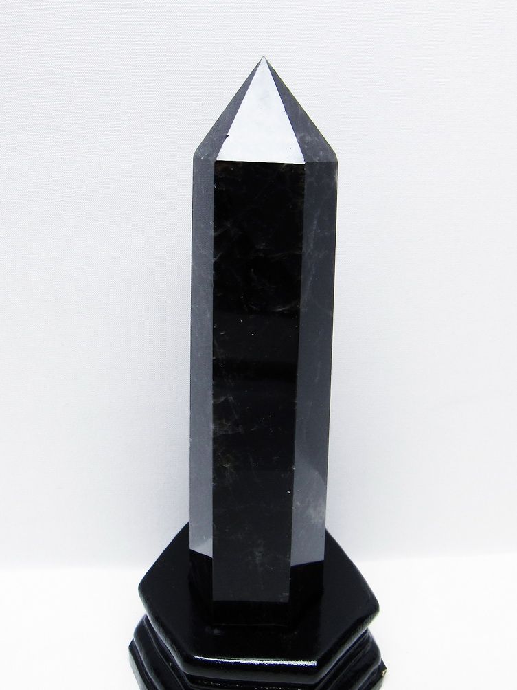 モリオン 純天然 黒水晶 六角柱 [t43-8967] 1枚目