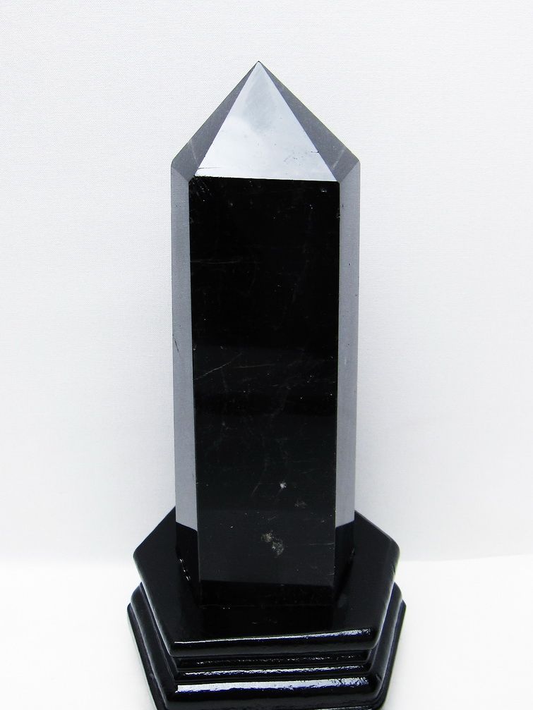 1.5Kg モリオン 純天然 黒水晶 六角柱 [t43-8975] 1枚目