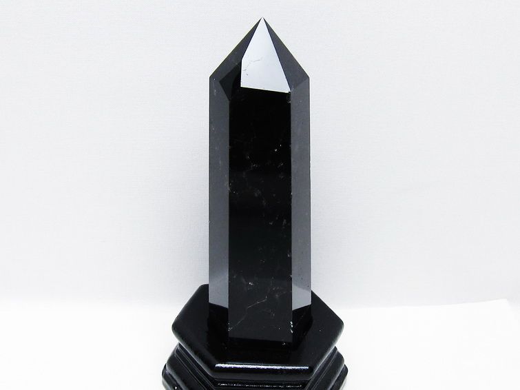 モリオン 純天然 黒水晶 六角柱 [t43-8979] 1枚目