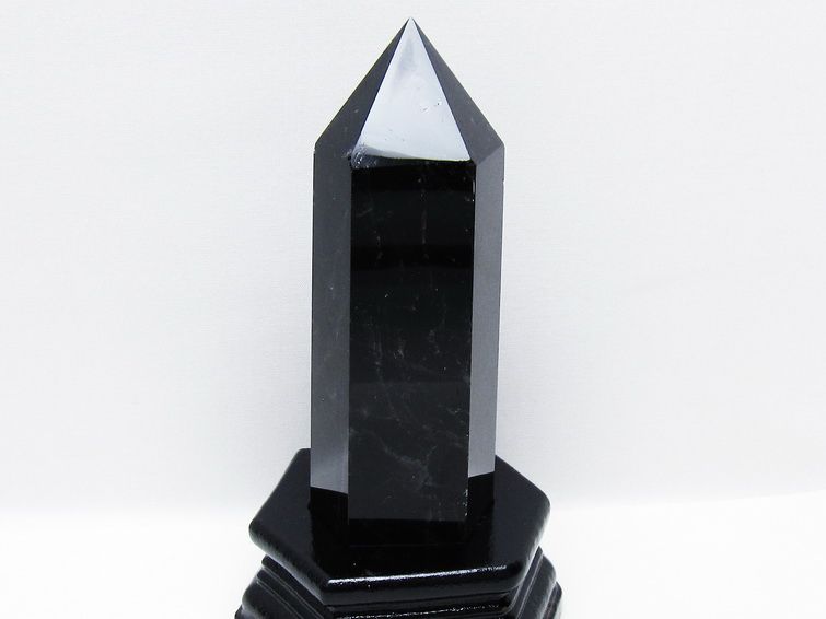 モリオン 純天然 黒水晶 六角柱 [t43-8980] 1枚目