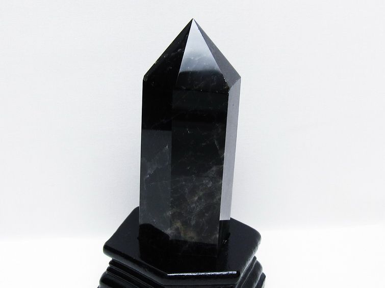 モリオン 純天然 黒水晶 六角柱 [t43-8981] 1枚目