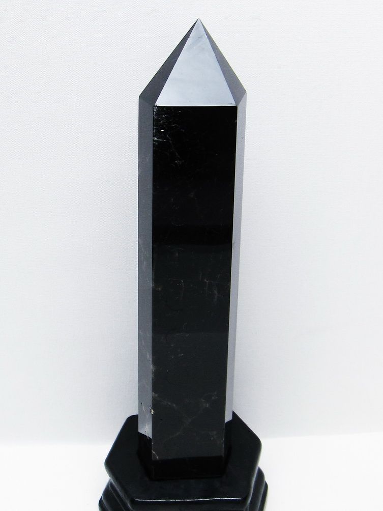 1Kg モリオン 純天然 黒水晶 六角柱 [t43-8985] 1枚目
