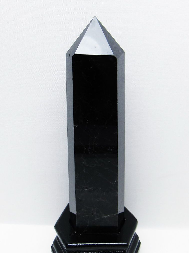 1.3Kg モリオン 純天然 黒水晶 六角柱 [t43-8986] 1枚目