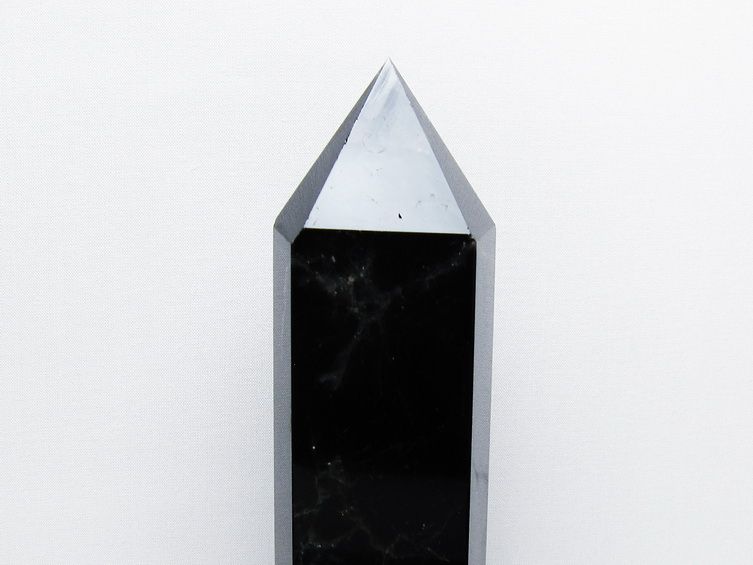 1.4Kg モリオン 純天然 黒水晶 六角柱 [t43-8989] 2枚目
