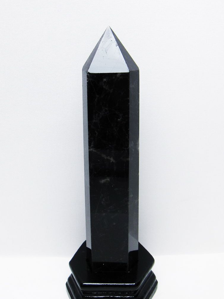 1.1Kg モリオン 純天然 黒水晶 六角柱 [t43-8993] 1枚目