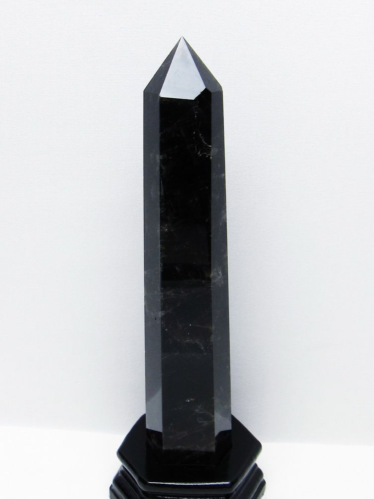 モリオン 純天然 黒水晶 六角柱 [t43-8995] 1枚目