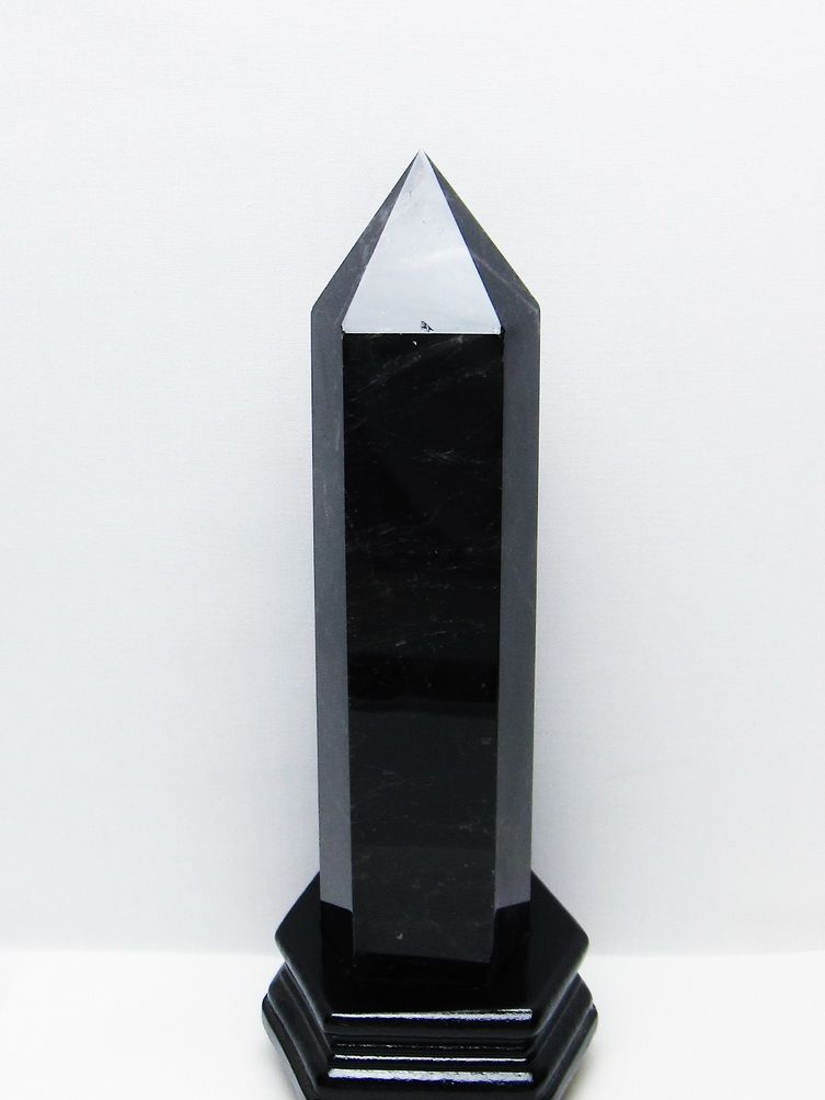 1.9Kg モリオン 純天然 黒水晶 六角柱 [t43-8999] 1枚目