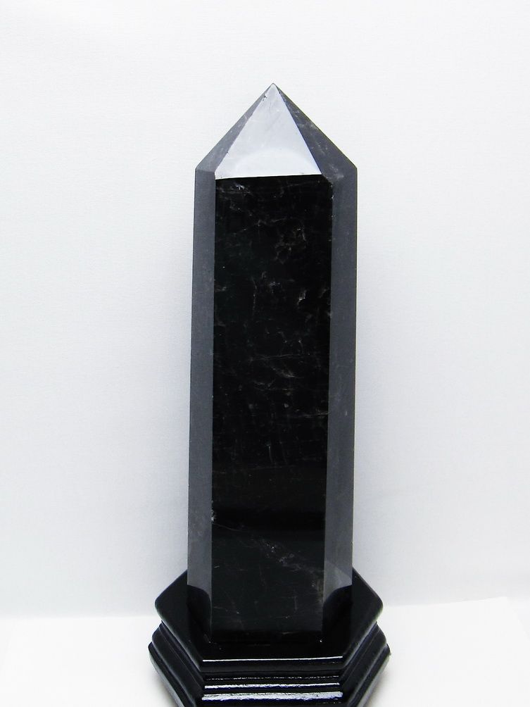 3Kg モリオン 純天然 黒水晶 六角柱 [t43-9002] 1枚目