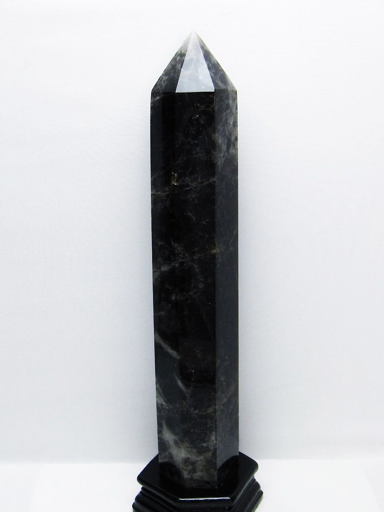 2.3Kg モリオン 純天然 黒水晶 六角柱 [t43-9015] 1枚目