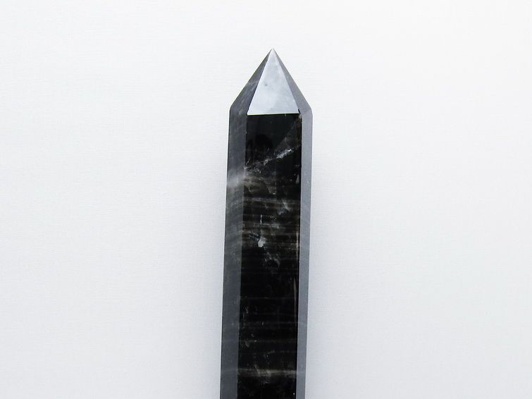 1.3Kg モリオン 純天然 黒水晶 六角柱 [t43-9016] 2枚目