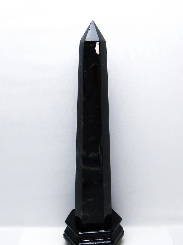 2.3Kg モリオン 純天然 黒水晶 六角柱 [t43-9022] 1枚目