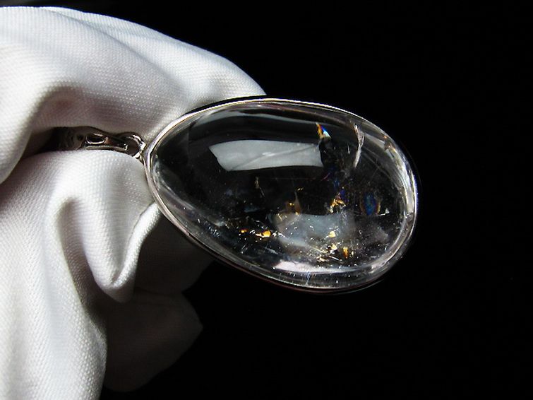 アイリスクォーツ 虹入り レインボー水晶 ペンダント [T436-2152] 2枚目