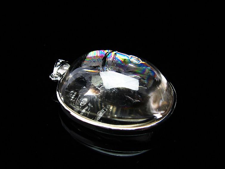 アイリスクォーツ 虹入り レインボー水晶 ペンダント [T436-2186] 2枚目