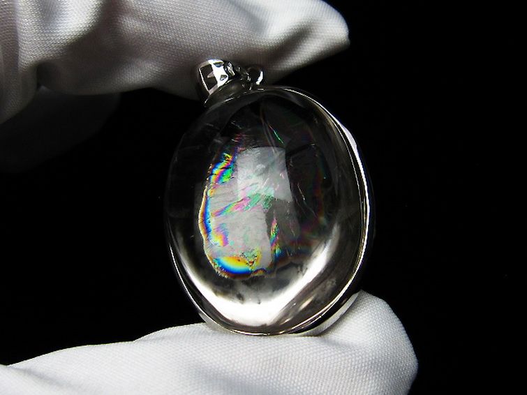 アイリスクォーツ 虹入り レインボー水晶 ペンダント [T436-2186] 3枚目