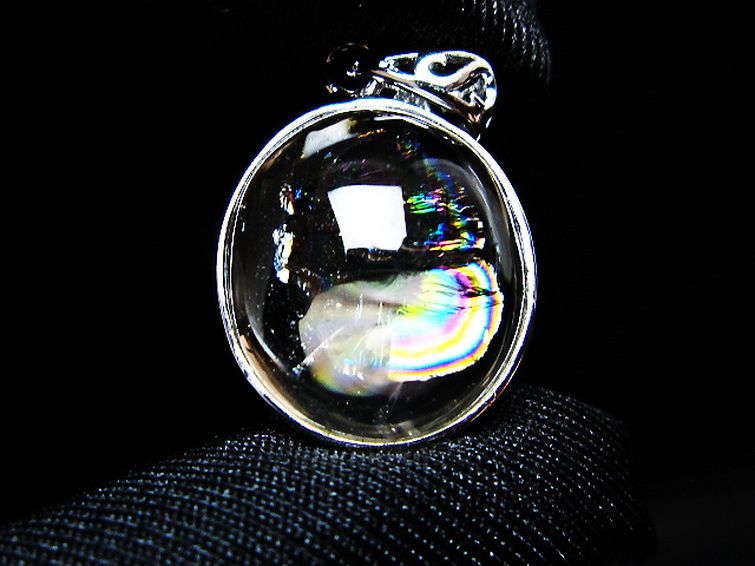 アイリスクォーツ 虹入り レインボー水晶 ペンダント [t436-3122] 2枚目