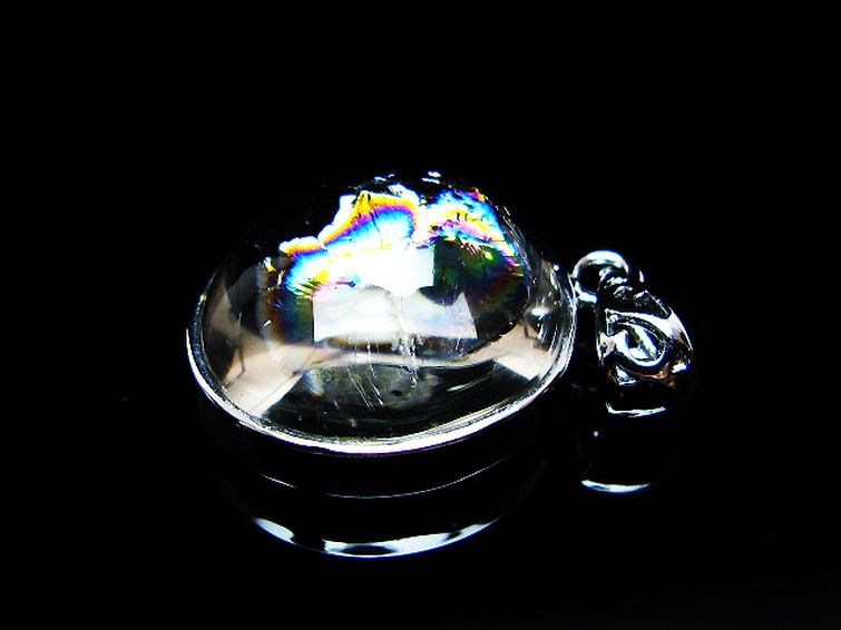 アイリスクォーツ 虹入り レインボー水晶 ペンダント [t436-3122] 3枚目