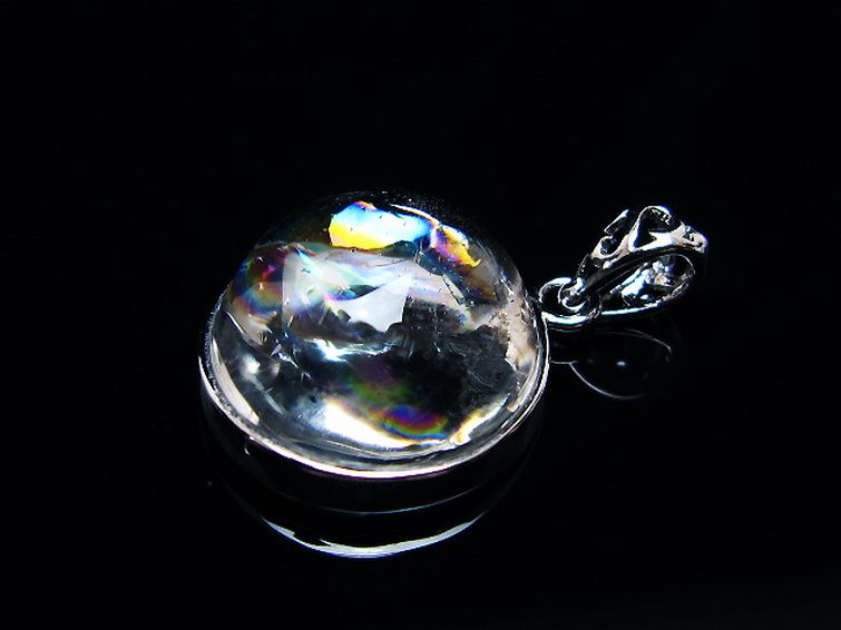 アイリスクォーツ 虹入り レインボー水晶 ペンダント [t436-3125] 3枚目