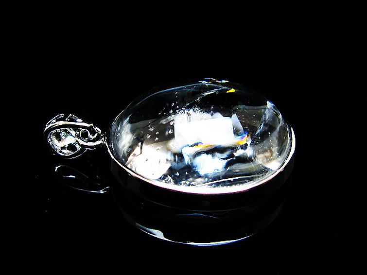 アイリスクォーツ 虹入り レインボー水晶 ペンダント [t436-3133] 3枚目