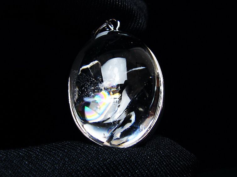 アイリスクォーツ 虹入り レインボー水晶 ペンダント [t436-3136] 3枚目