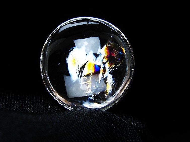 アイリスクォーツ 虹入り レインボー水晶 ペンダント [t436-3138] 1枚目