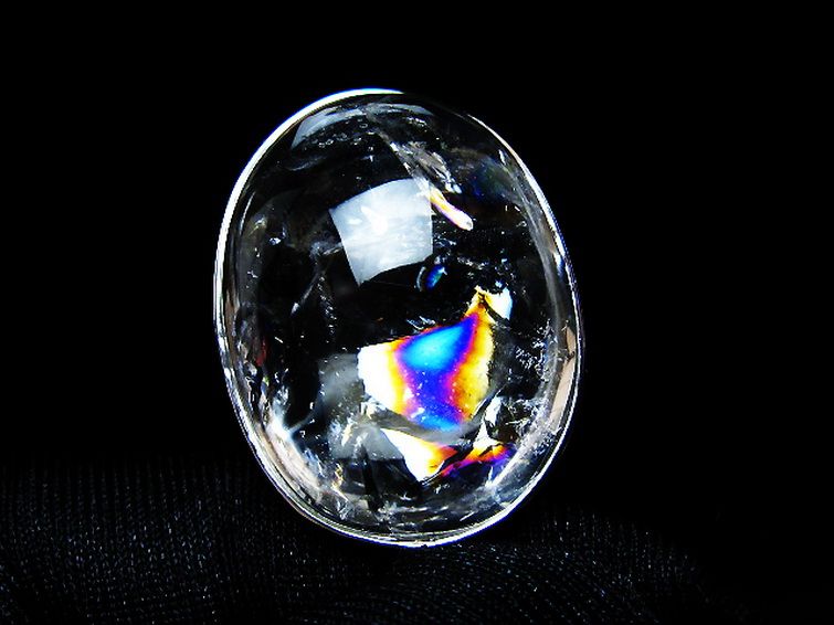 アイリスクォーツ 虹入り レインボー水晶 ペンダント [t436-3141]