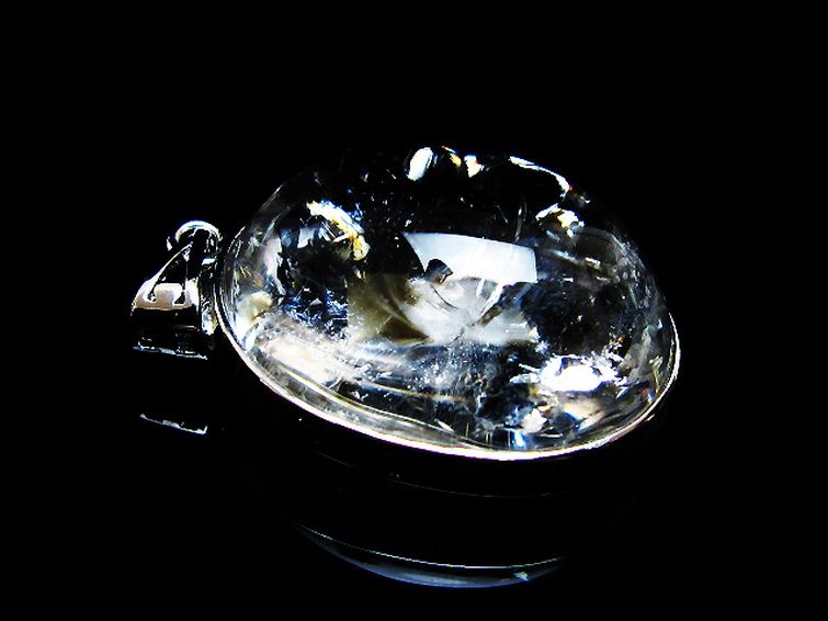 アイリスクォーツ 虹入り レインボー水晶 ペンダント [t436-3141]