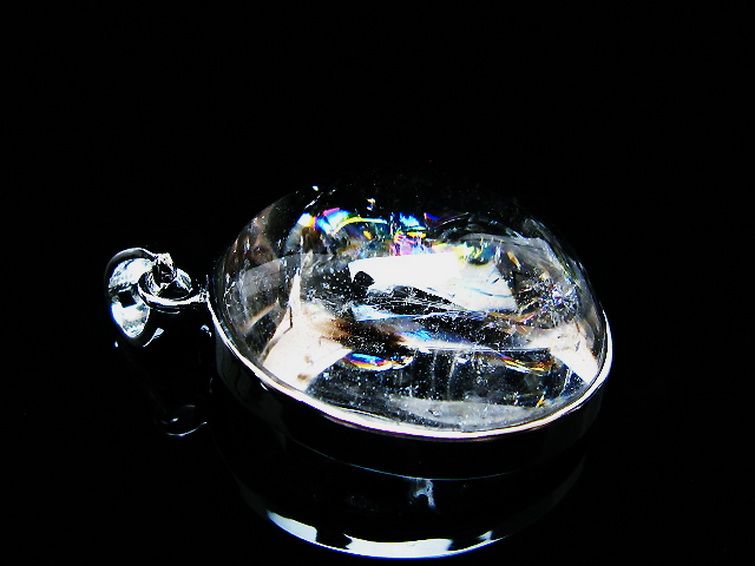 アイリスクォーツ 虹入り レインボー水晶 ペンダント [t436-3150] 3枚目