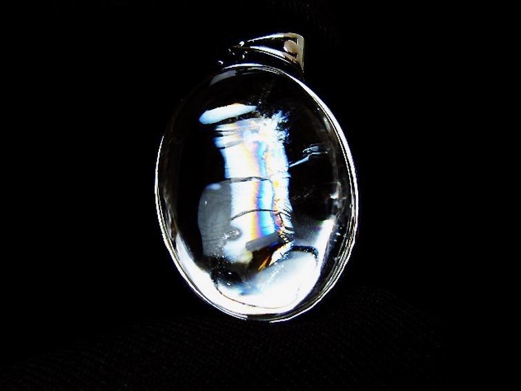 アイリスクォーツ 虹入り レインボー水晶 ペンダント [t436-3151] 2枚目