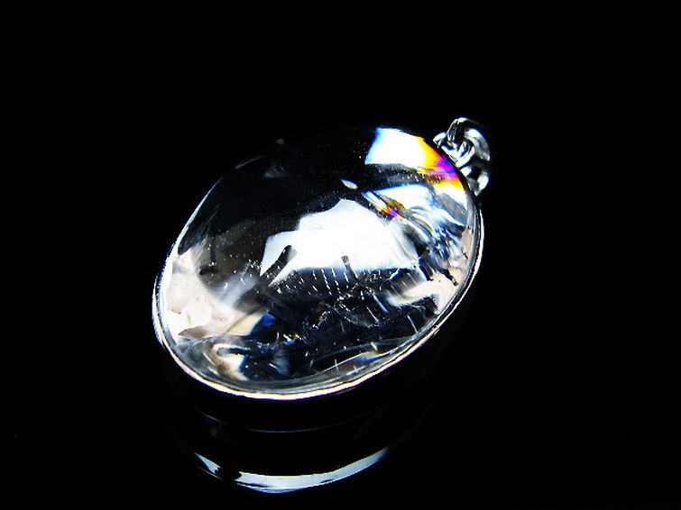 アイリスクォーツ 虹入り レインボー水晶 ペンダント [t436-3151] 3枚目