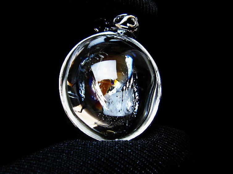 アイリスクォーツ 虹入り レインボー水晶 ペンダント [t436-3161] 2枚目