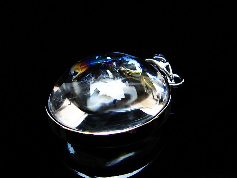 アイリスクォーツ 虹入り レインボー水晶 ペンダント [t436-3161] 3枚目