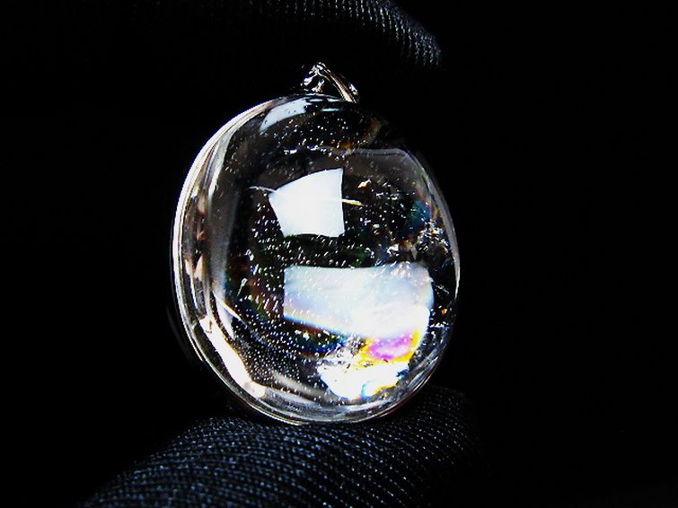 アイリスクォーツ 虹入り レインボー水晶 ペンダント [t436-3164] 2枚目